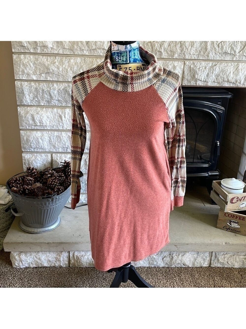 Perfect Peach Girls Turtleneck Dress Sz XL